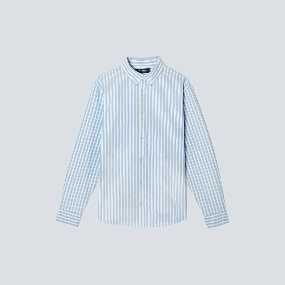 The Standard Fit Japanese Oxford Shirt | Uniform | Lapis Blue / Bright Jade / Optic White | Standard