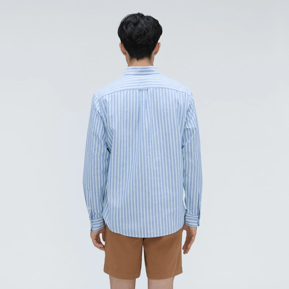 The Standard Fit Japanese Oxford Shirt | Uniform | Lapis Blue / Bright Jade / Optic White | Standard
