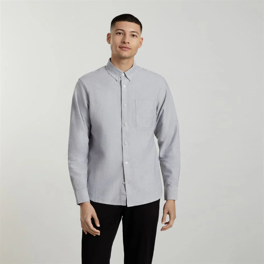 The Slim-Fit Japanese Oxford | Cloud Grey | Regular