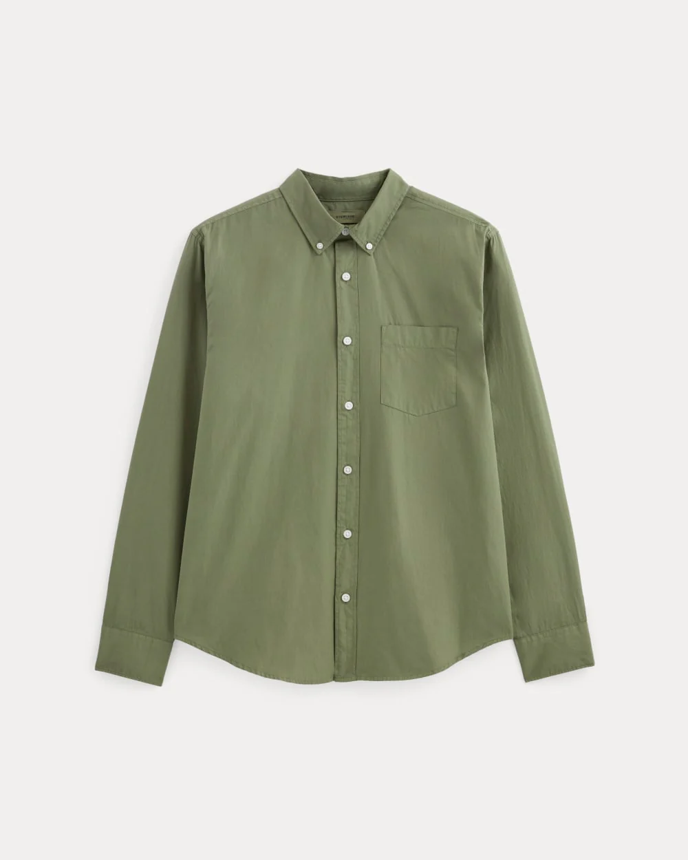 The Washed Poplin Shirt | Lichen Green