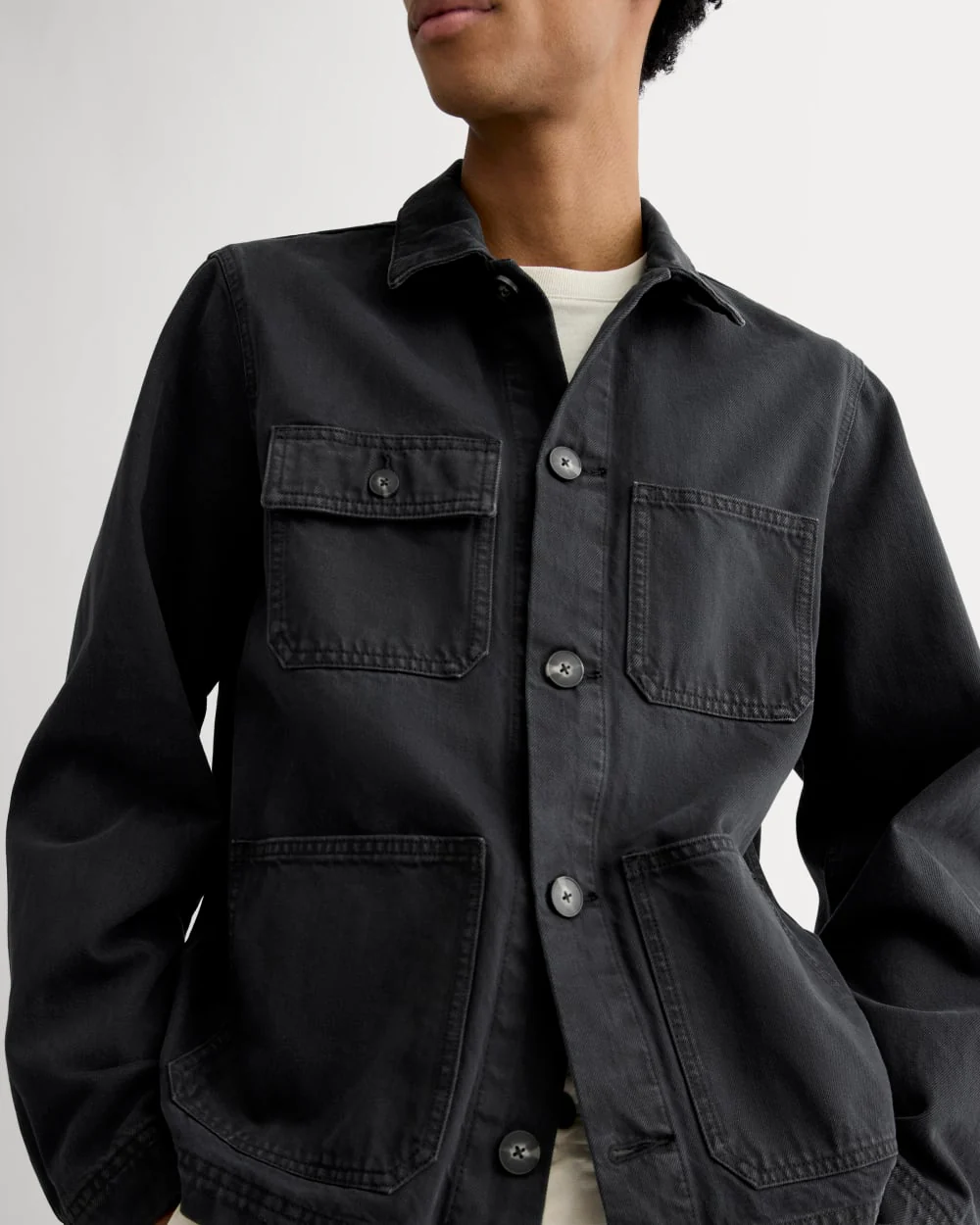 The Denim Utility Jacket | Black