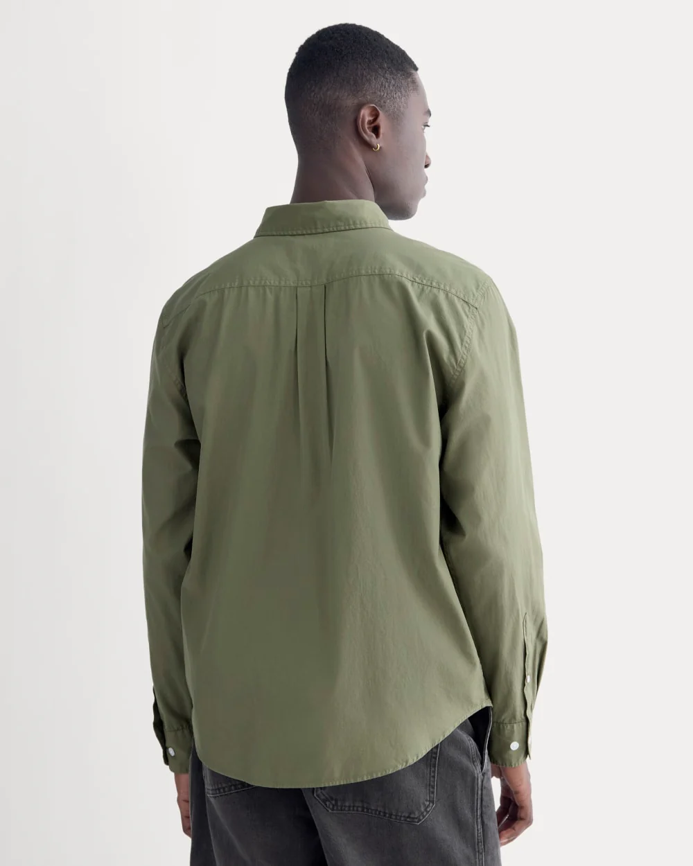 Washed Poplin Shirt | Lichen Green