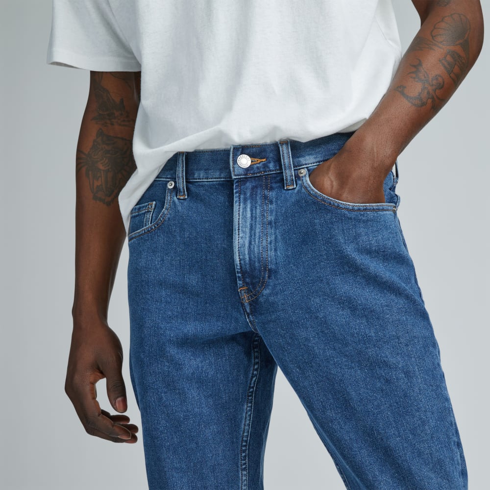 The Slim 4-Way Stretch Organic Jean | Uniform  | Marine