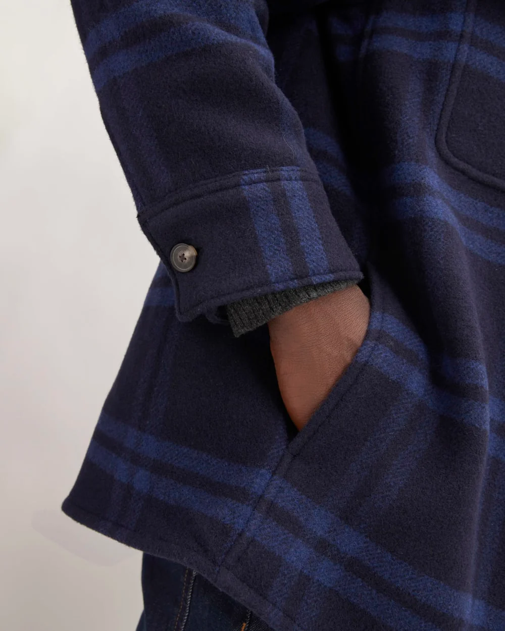 The ReWool® Oversized Shirt Jacket | Blue / Navy