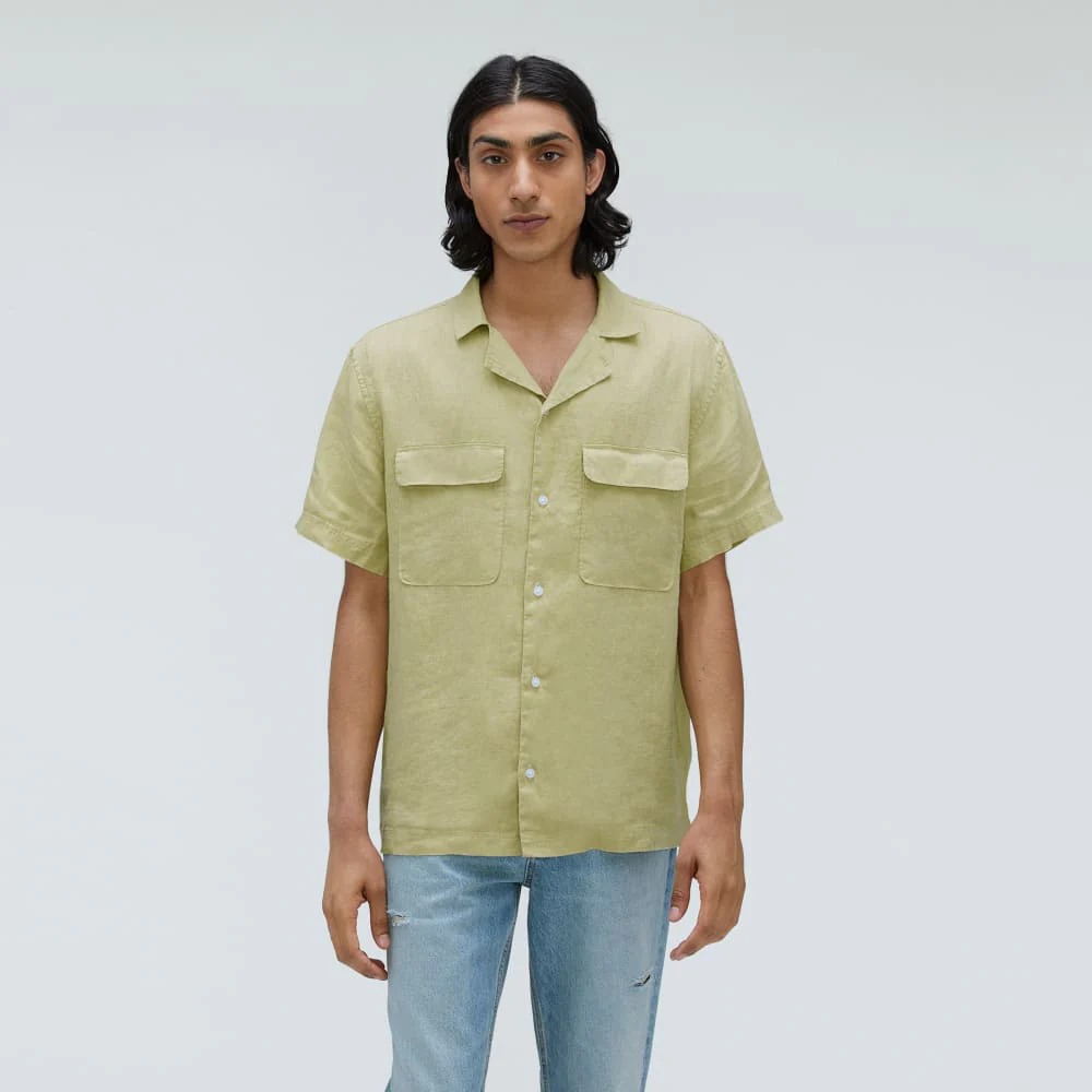 The Resort Shirt in Linen | Leek