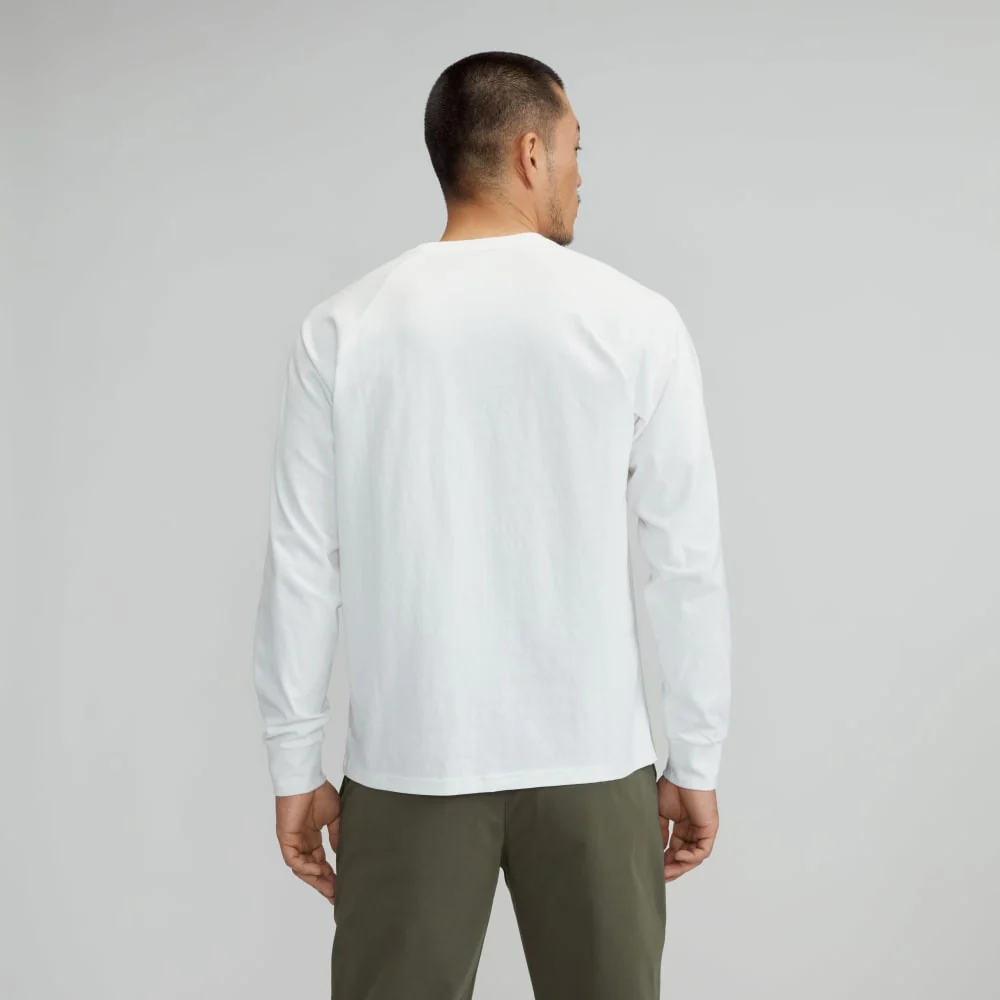 The Premium-Weight Long-Sleeve Crew | Uniform | White