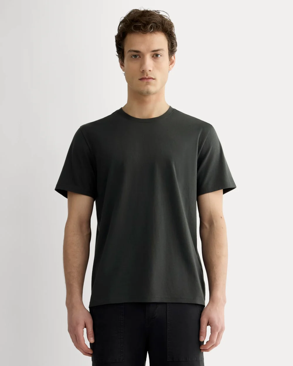 The Essential Organic Crew | Washed Black