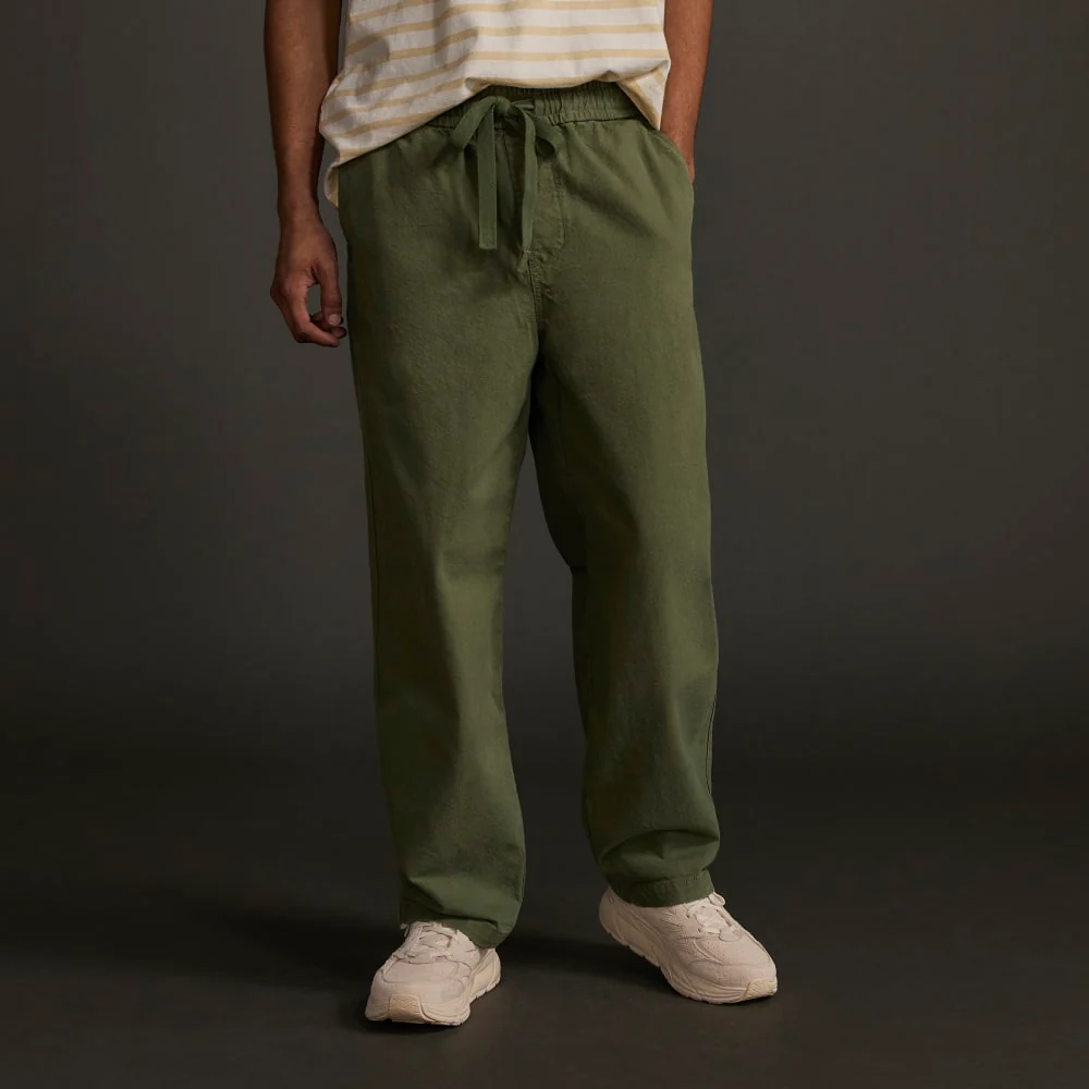 The Canvas Organic Cotton Drawstring Pant | Forest Green