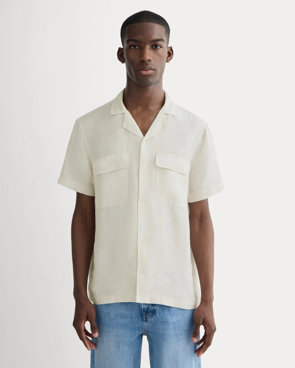 The Resort Shirt in Linen | Natural Chambray