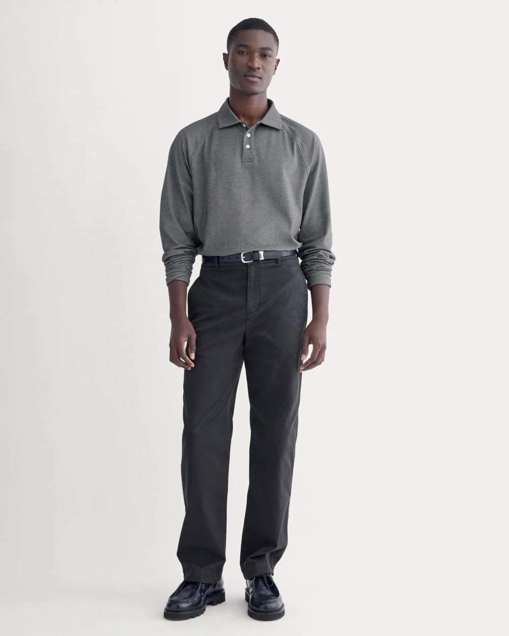 Startup Raglan Polo | Black Chambray