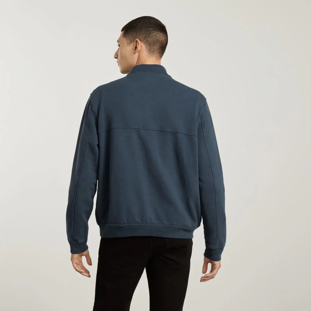 The Track Bomber Jacket | Kingfisher Blue