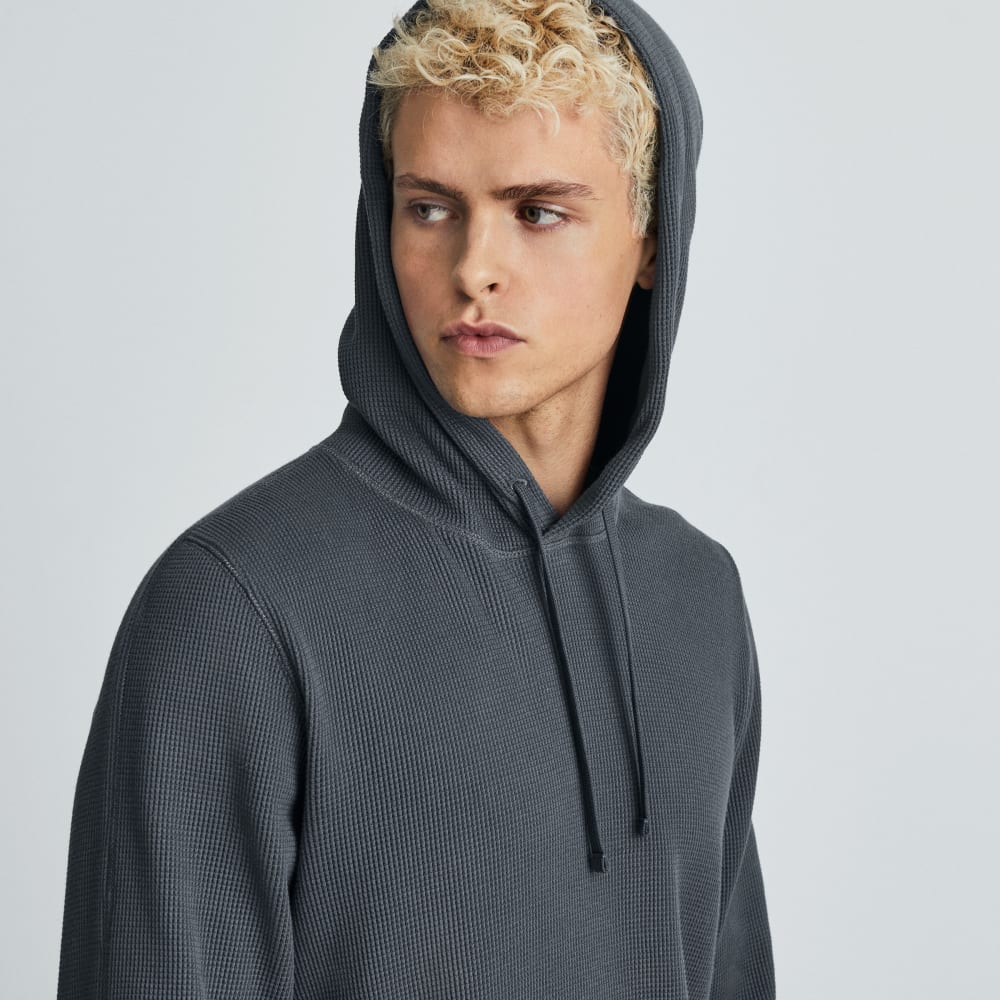 The Waffle-Knit Hoodie | Slate