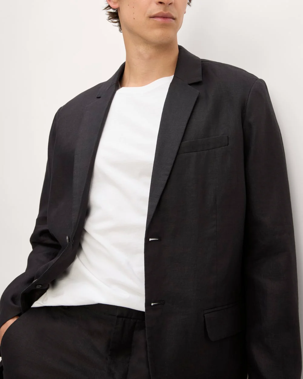 The Linen Blazer | Black