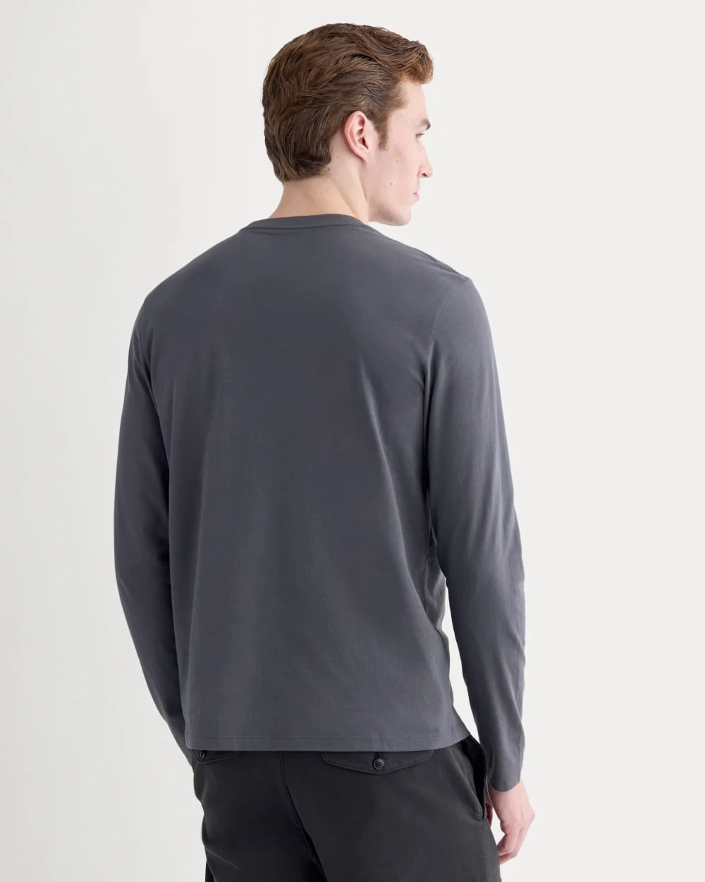The Essential Organic Long-Sleeve Tee | Graphite