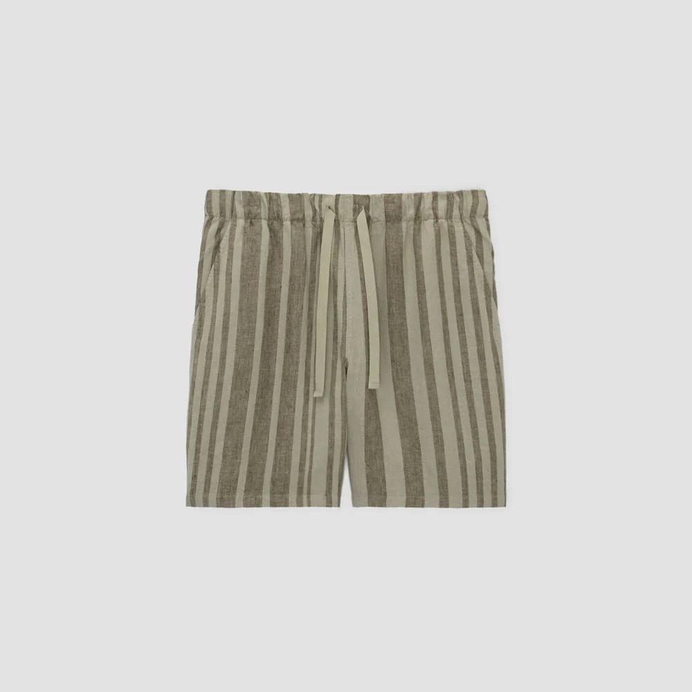 The Linen Easy Short | Seagrass / Kalamata