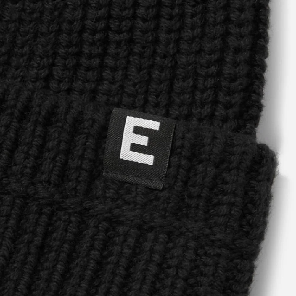 The Organic Cotton Chunky Beanie | Black