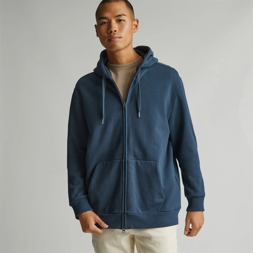 The Organic Track Full Zip | Kingfisher Blue