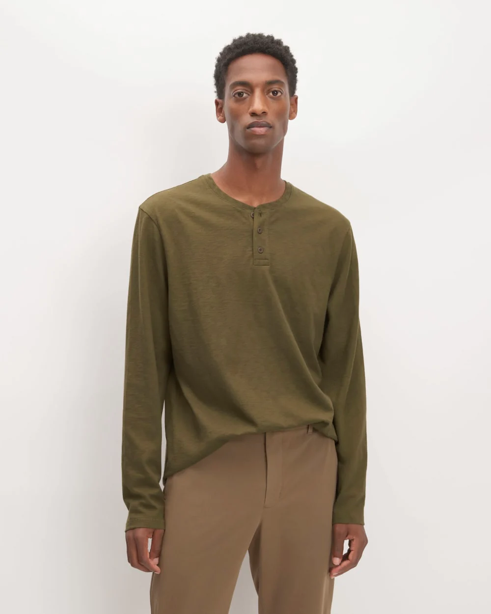 The Slub Long-Sleeve Henley | Beech