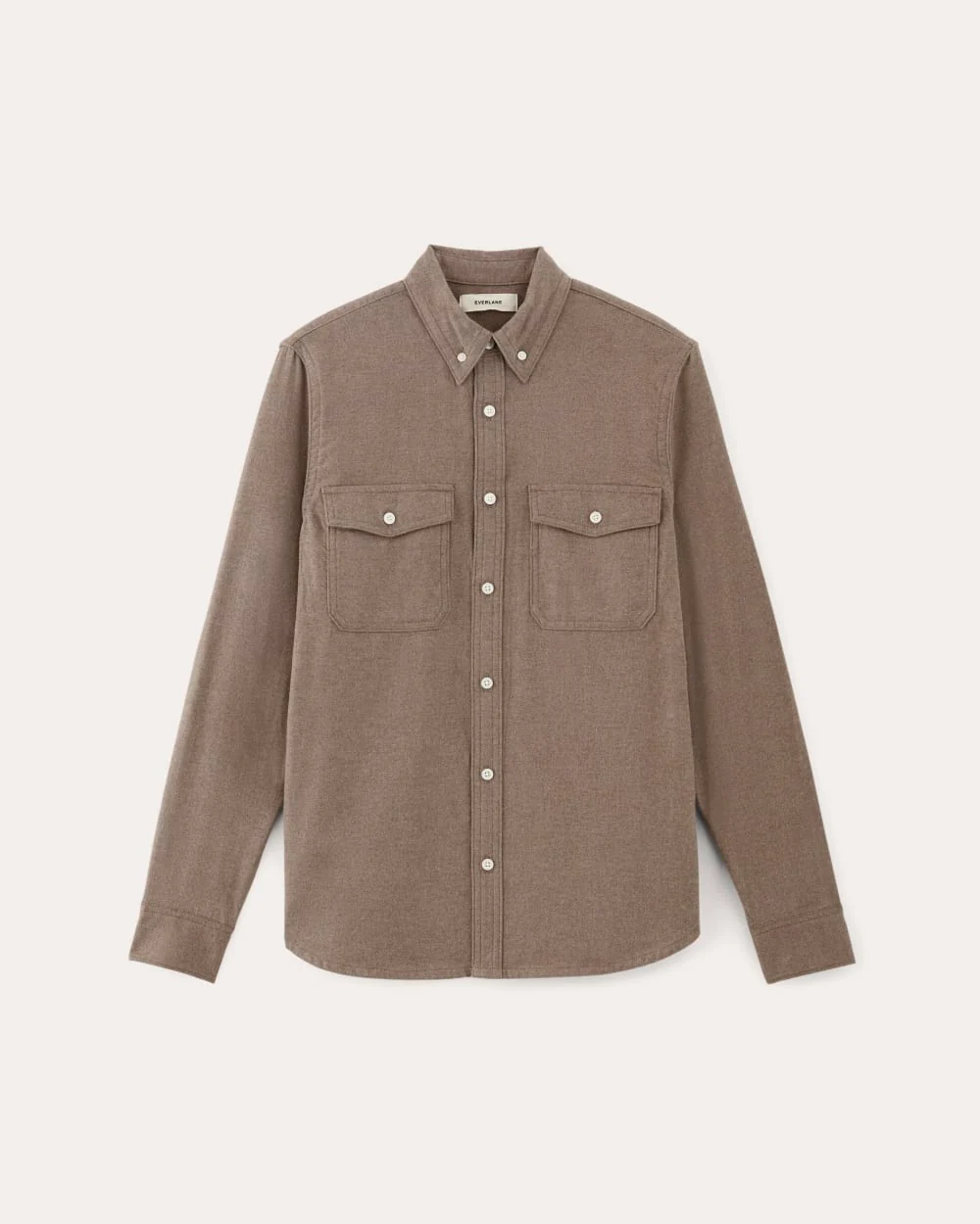 The Brushed Flannel Shirt | Taupe Melange