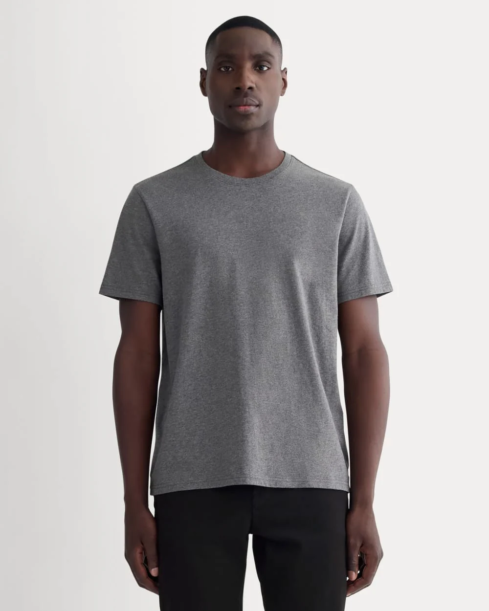 The Essential Organic Crew | Heathered Charcoal
