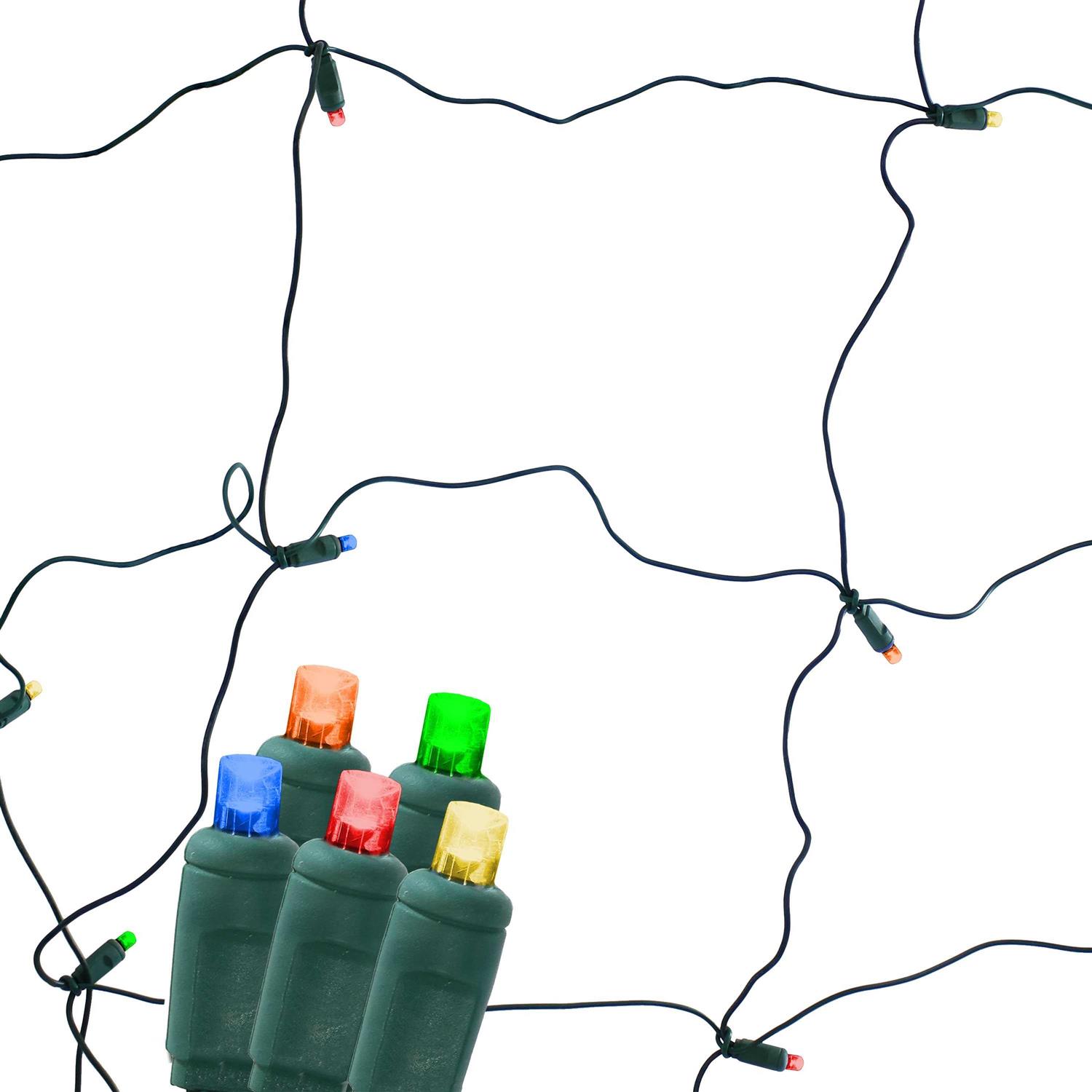 Sunnydaze 70-Count 5mm Wide Angle 6′ x 4′ LED Netted Lights