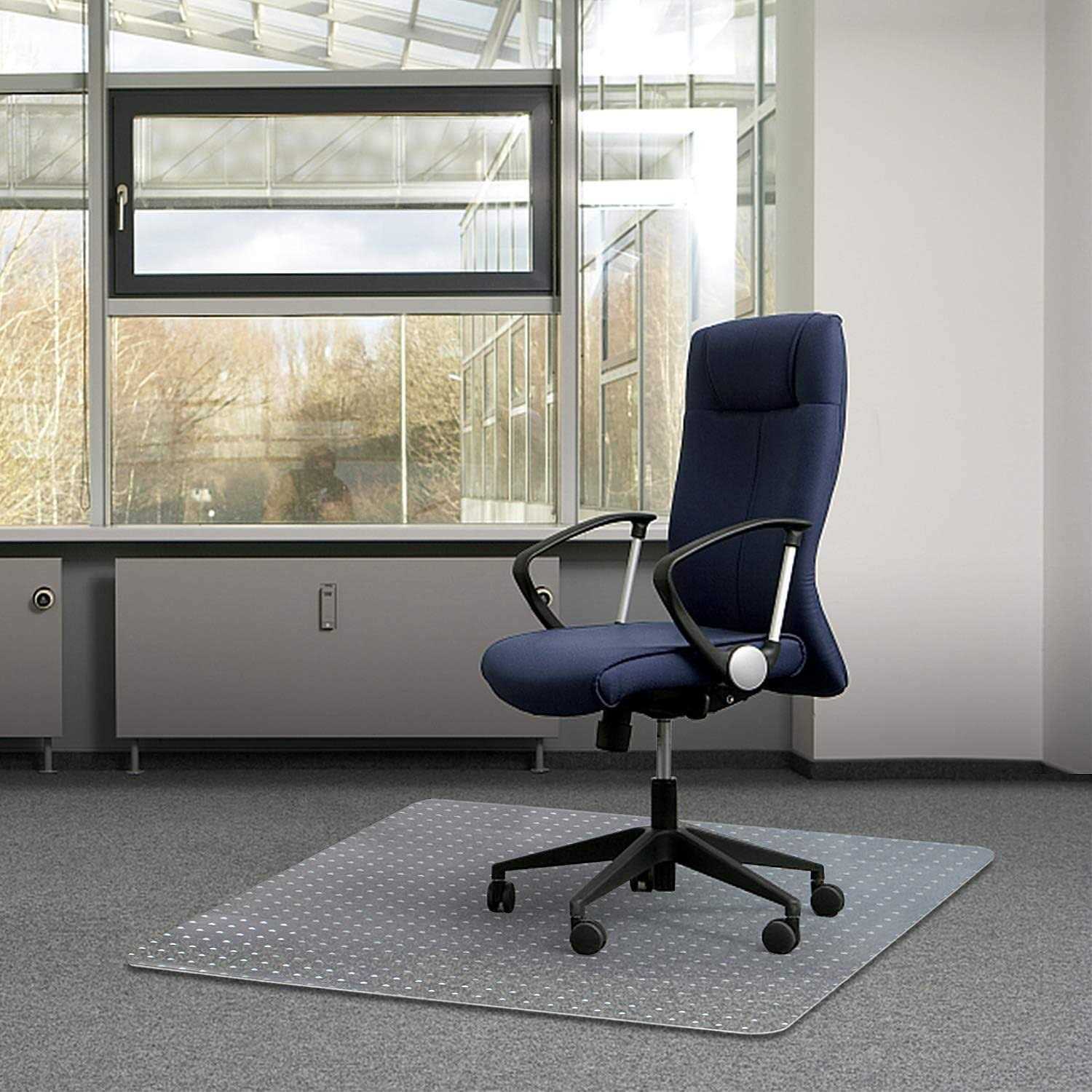 Kuyal Office Chair Mat for Carpets,Transparent Thick and Sturdy Highly Premium Quality Floor Mats for Low and No Pile Carpeted Floors