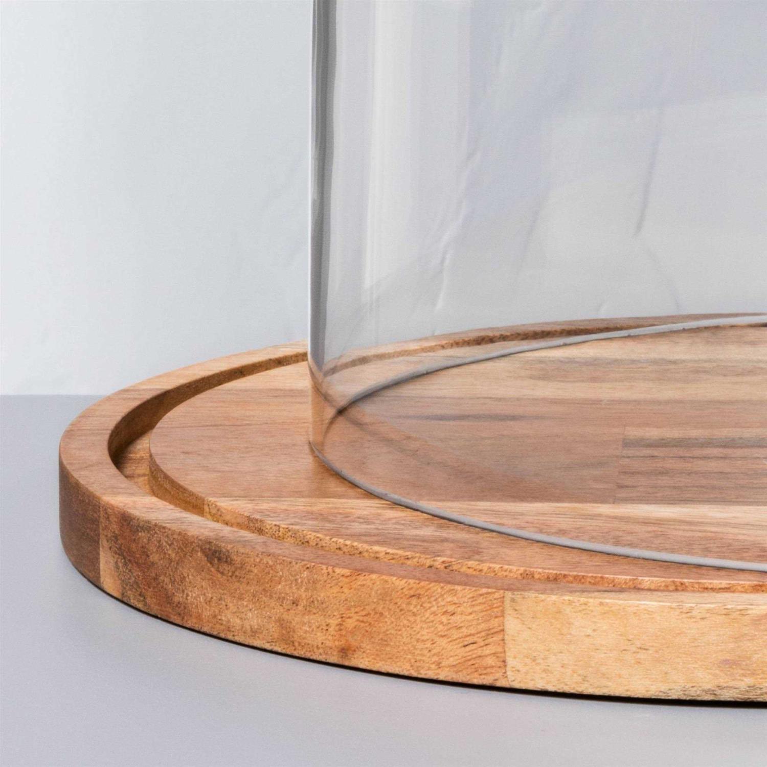 Wood & Glass Cake Storage Hearth & Hand with Magnolia