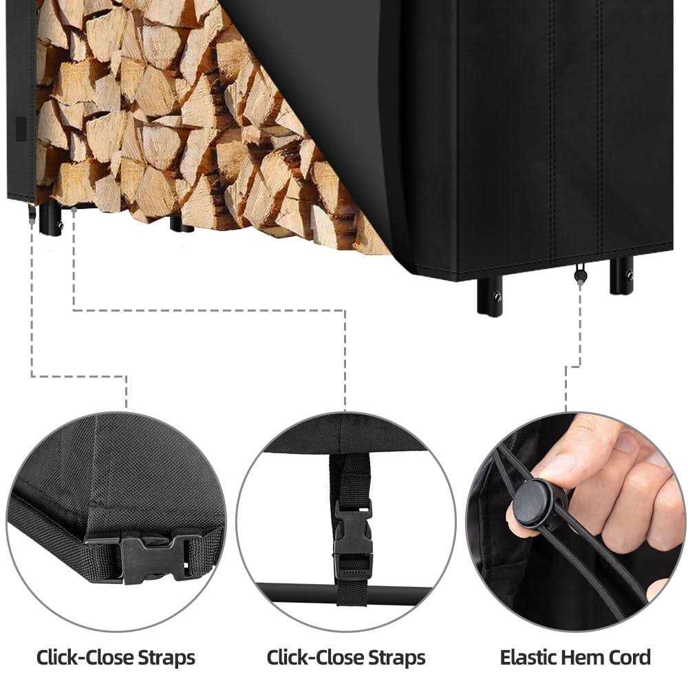 Amagabeli Firewood Outdoor Log Rack Cover