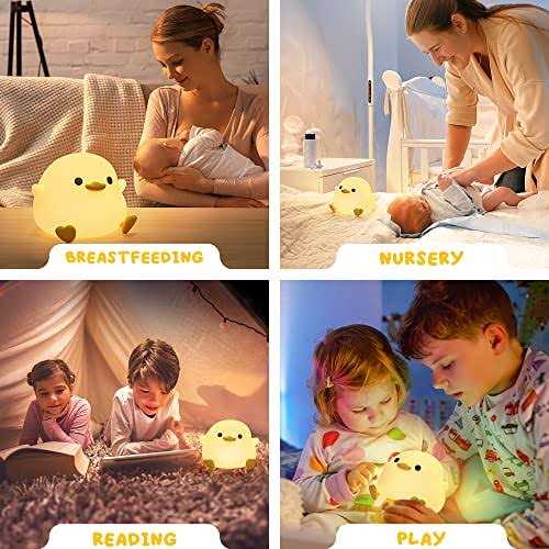 UNEEDE LED Cute Bean Duck Night Light