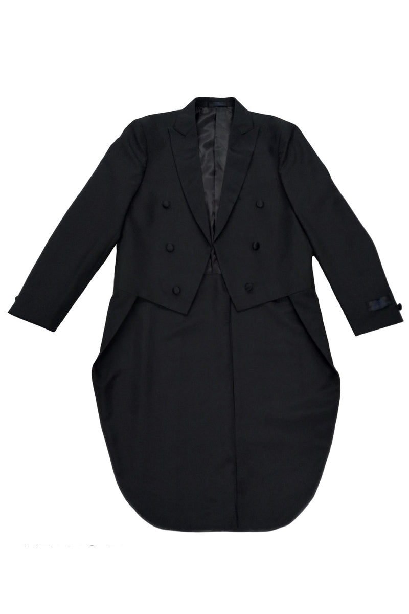 Men’s Modern Fit Poplin Tail Tuxedo in Black