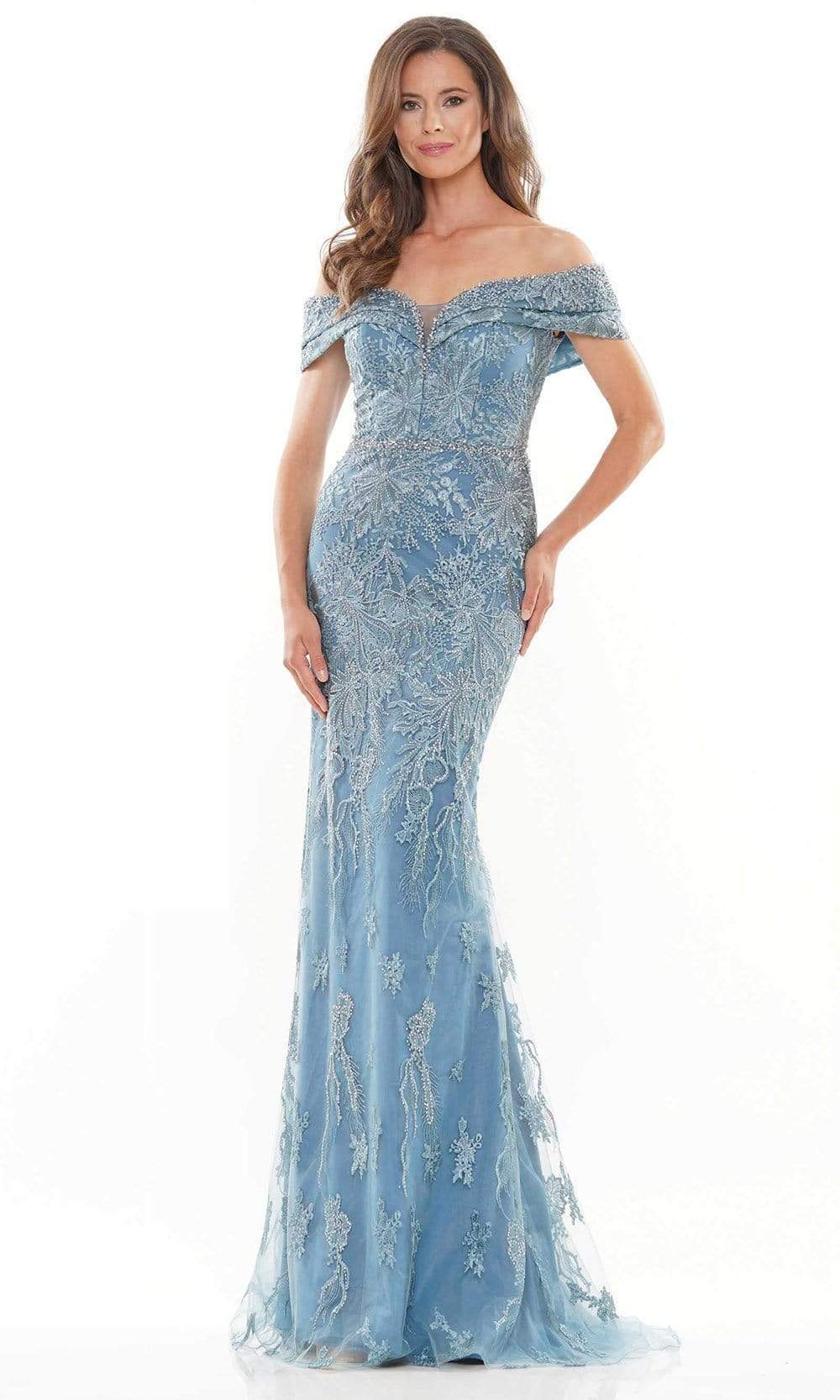 RD2737 Beaded Lace Mermaid Gown