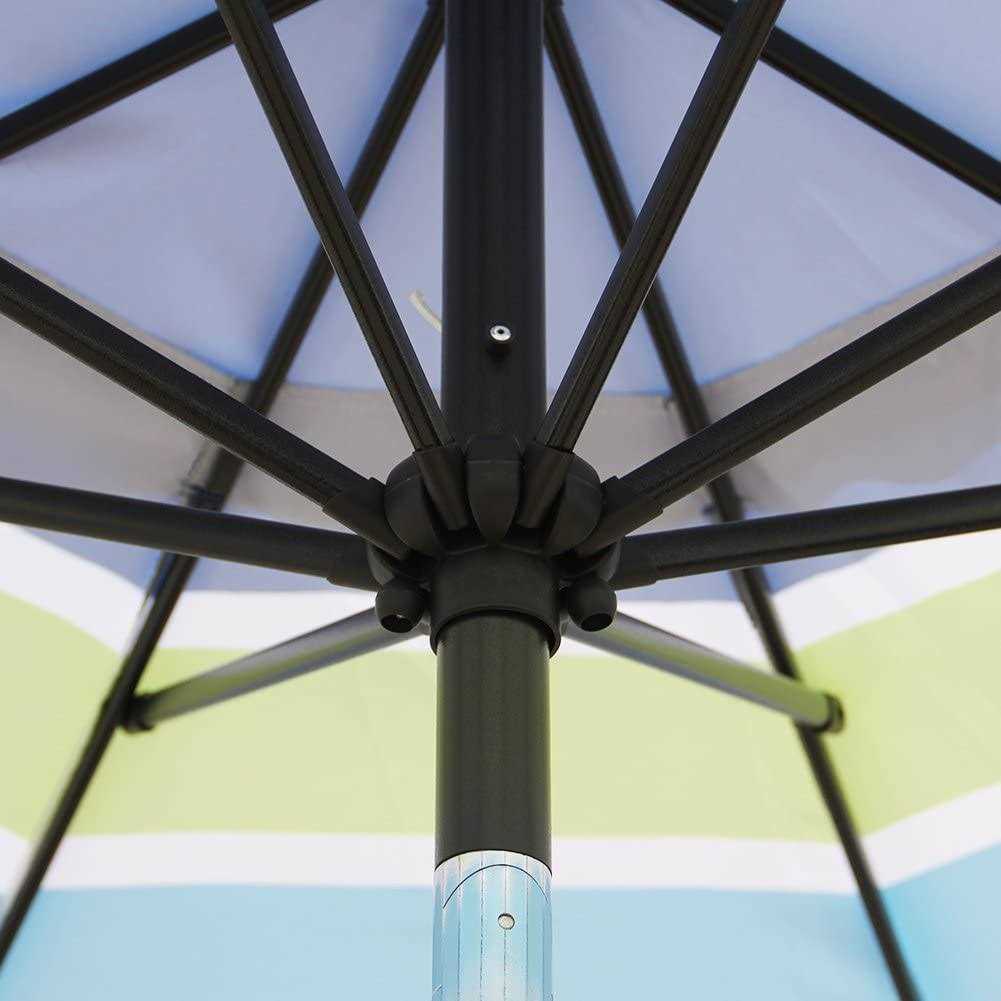 Blissun 9′ Outdoor Market Patio Umbrella with Push Button Tilt and Crank