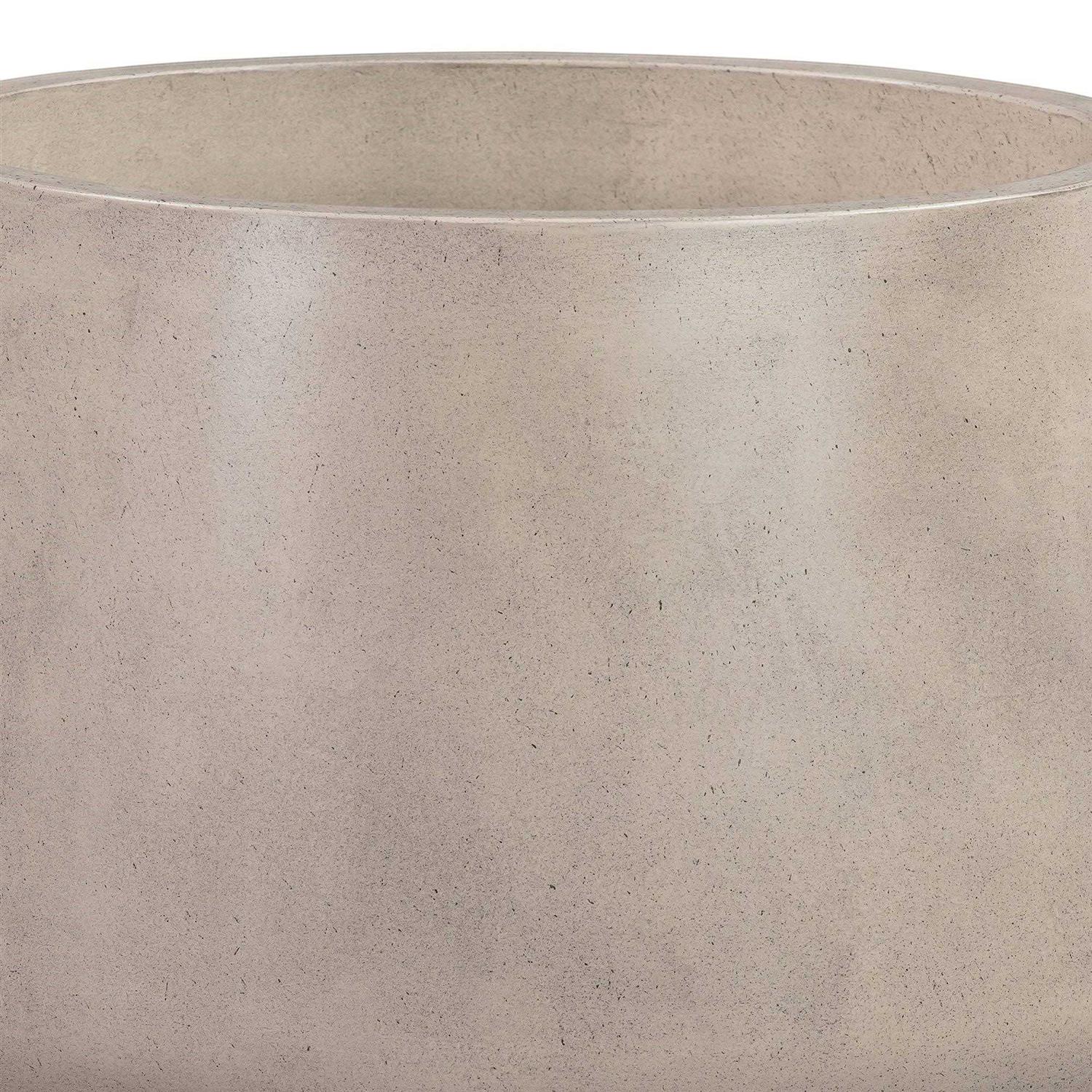 Amethyst Round Lightweight Concrete Indoor or Outdoor Planter Armen Living