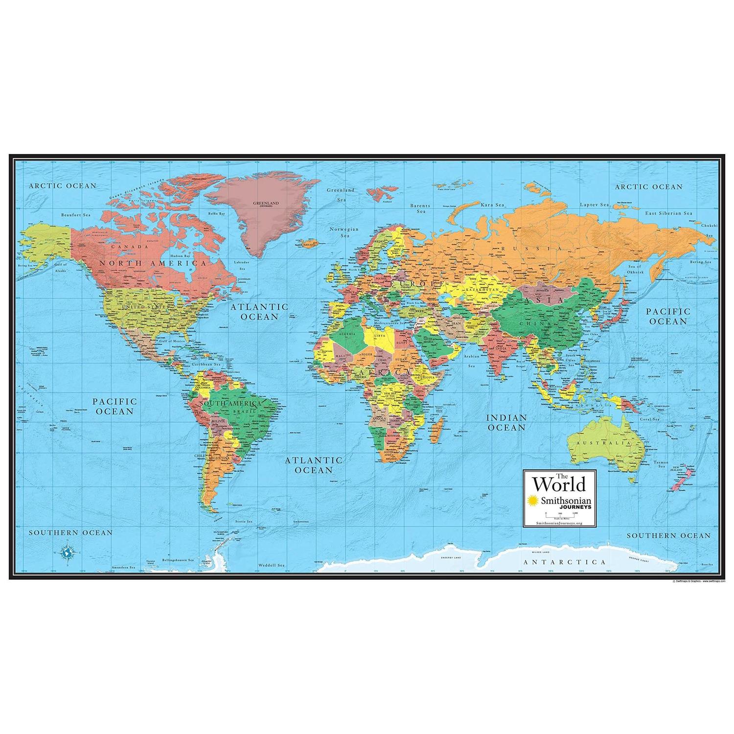 World Wall Map by Smithsonian Journeys