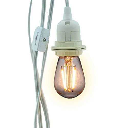 White Fine Line Premium Paper Lantern Pendant Cord Kit