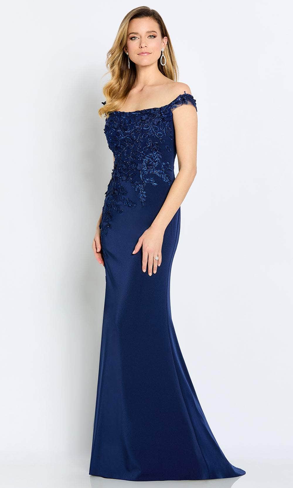 Off Shoulder Sheath Evening Gown