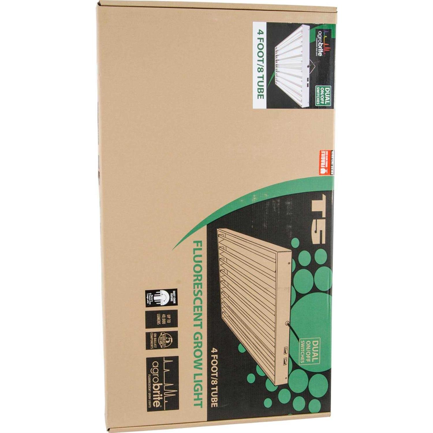 Agrobrite T5 432W 4′ 8-Tube Fixture with Lamps