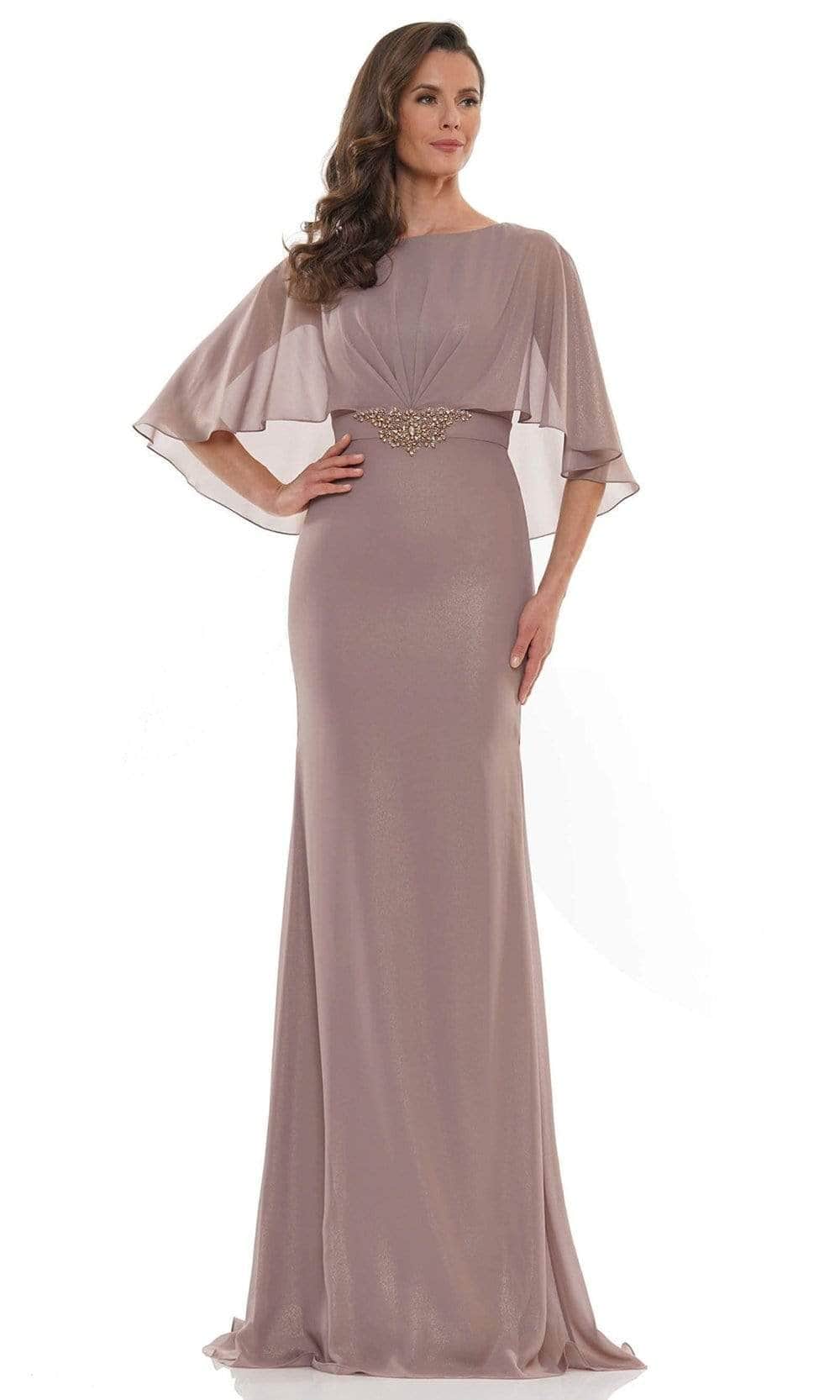 Cape Style Sheath Evening Gown MV1130