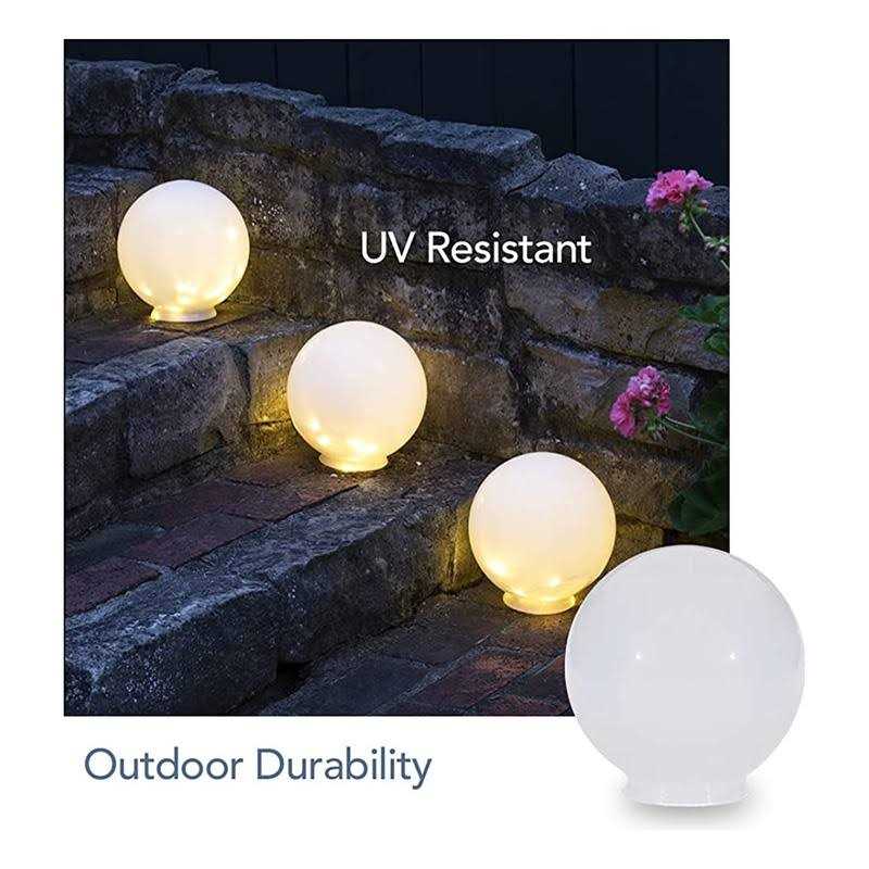 Beam Lighting 6-Inch White Acrylic Replacement Globe