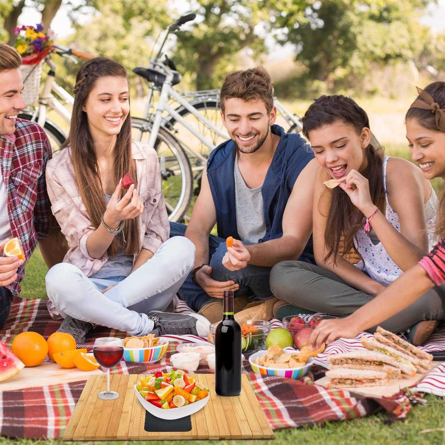 Numola Bamboos Sofa Armrest Tray Universal Couch Sofa Arm Table