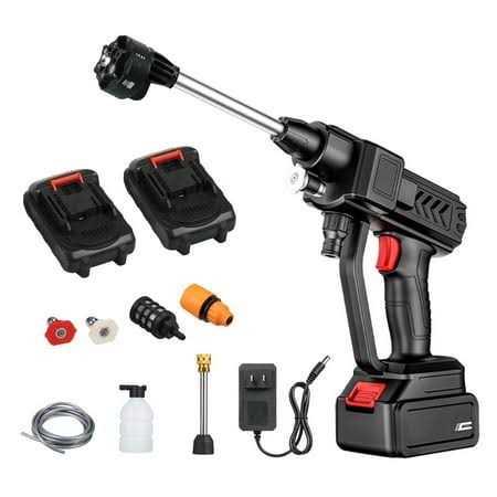 Aumotop Cordless Power Washer 30Bar 300w High Power Washer Machine 6 in 1 Nozzle Electric High Power Washer 2 Rechargeable Battery Powered