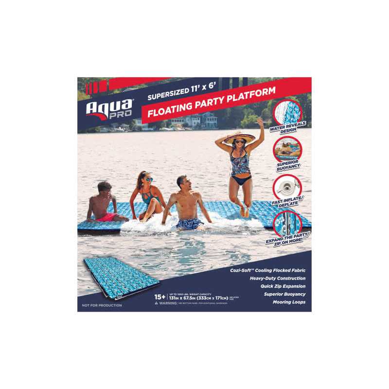 Aqua Leisure Supersized Party Platform Hawaiian Wave Print