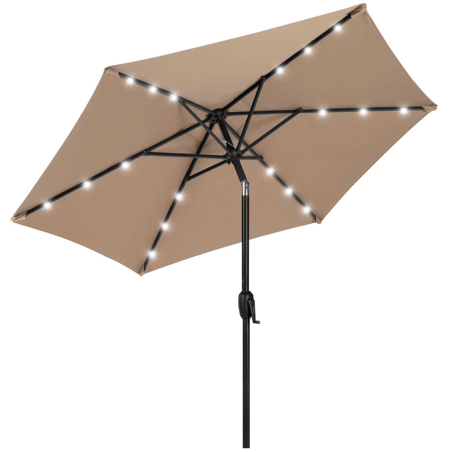 Best Choice Products 7.5ft Outdoor Solar Patio Umbrella for Deck