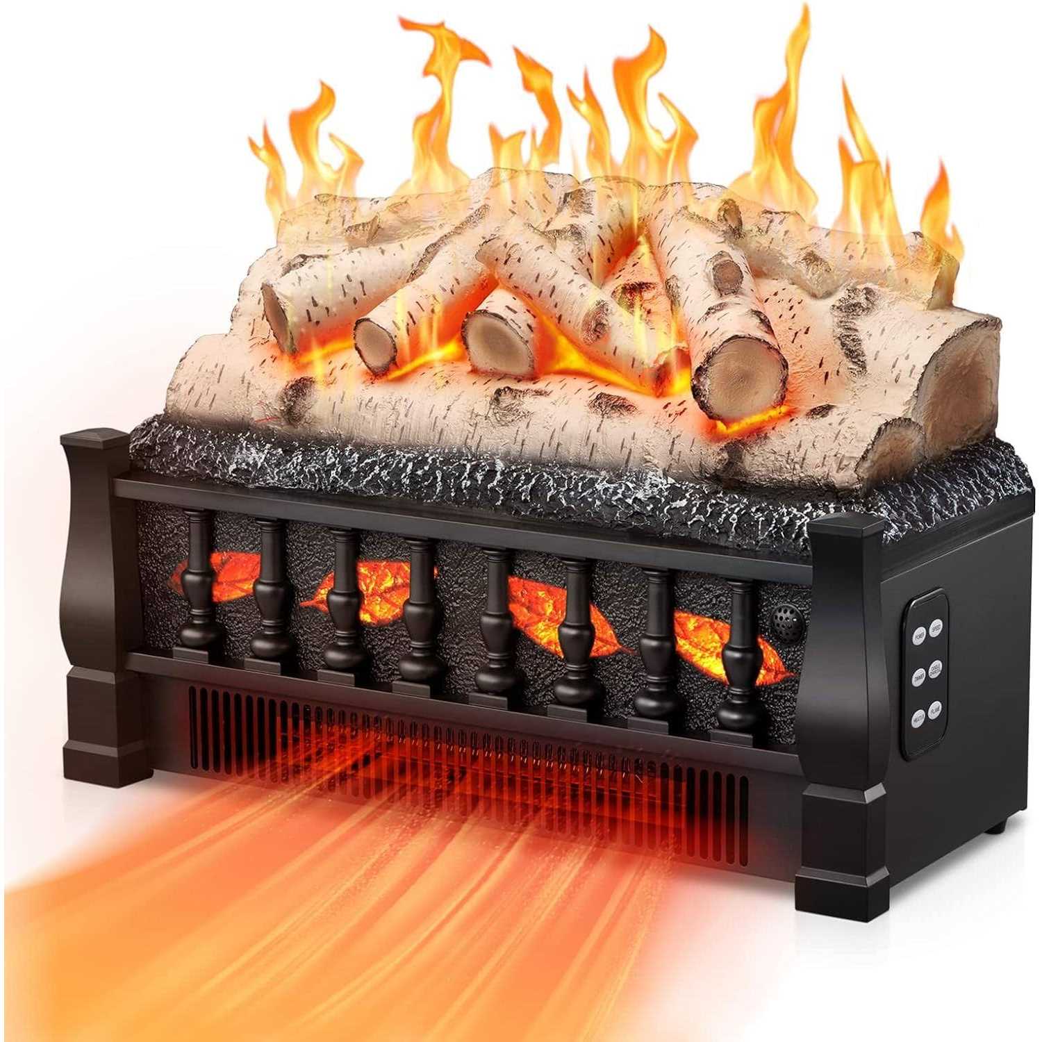 R.W.FLAME Electric Fireplace Log Set Heater 21IN