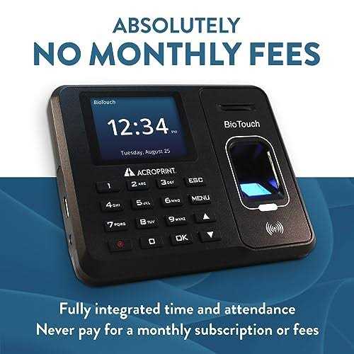 Acroprint BioTouch Time Clock & Badges Bundle