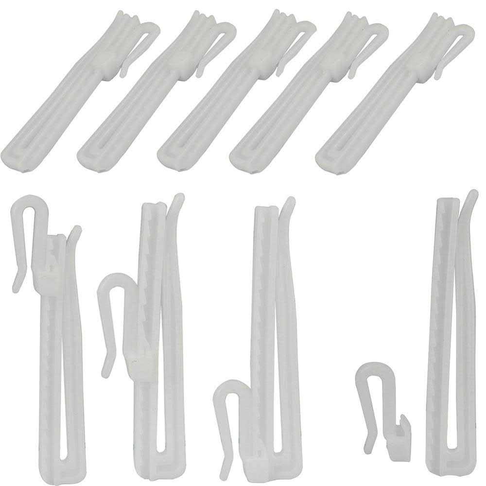 30 pcs Adjustable Curtain Hooks for Drapes Depth Pinch Pleat Locking Curtain Tap