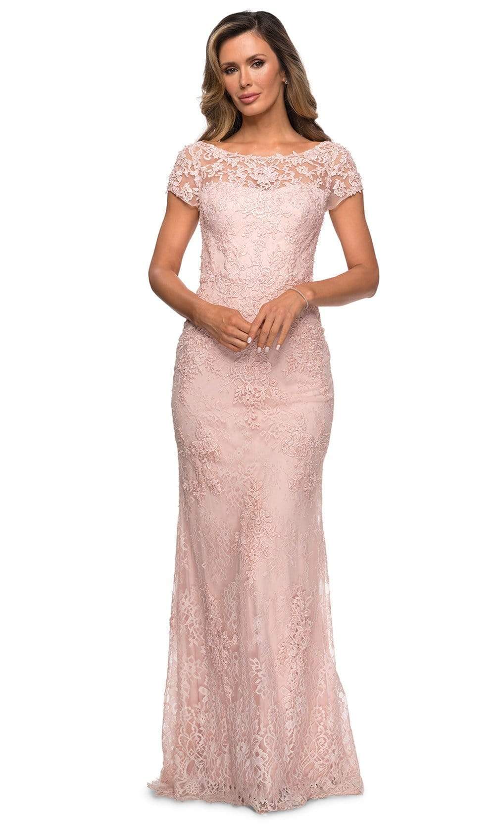 27856 Lace Bateau Mother of the Bride Sheath Dress