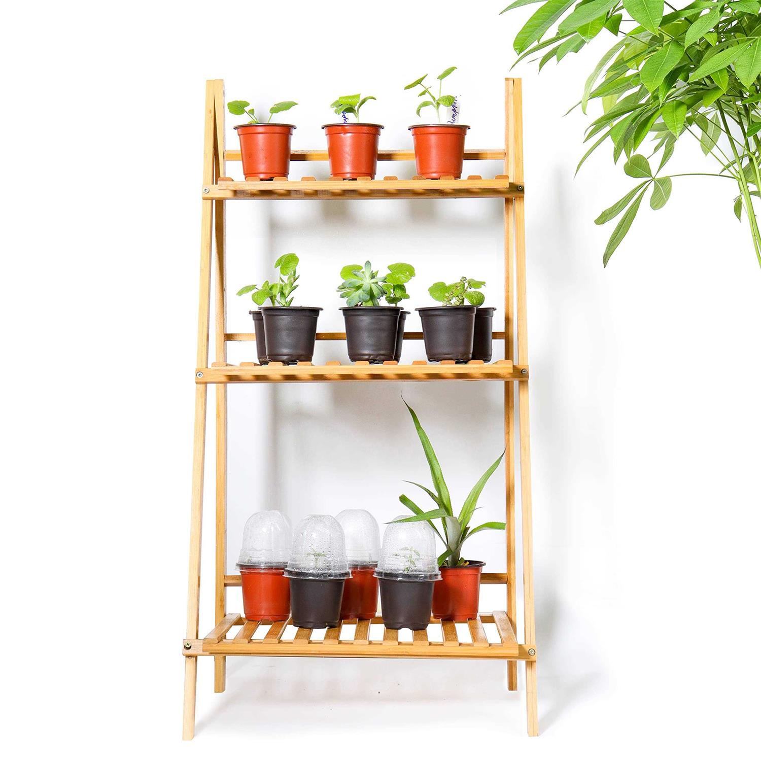 Bonviee Plant Nursery Pots with Humidity Domes 30 Sets 4 Inch Soft Nursery Pots