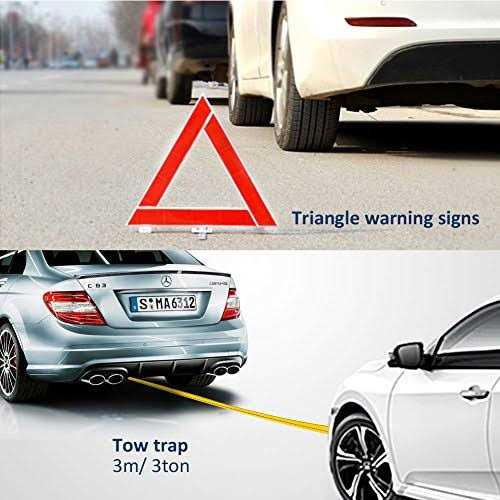 Car Emergency Kit Roadside Assistance Auto Emergency Kit 14-piece Tool Set Car Safety Kit with Jumper Cables