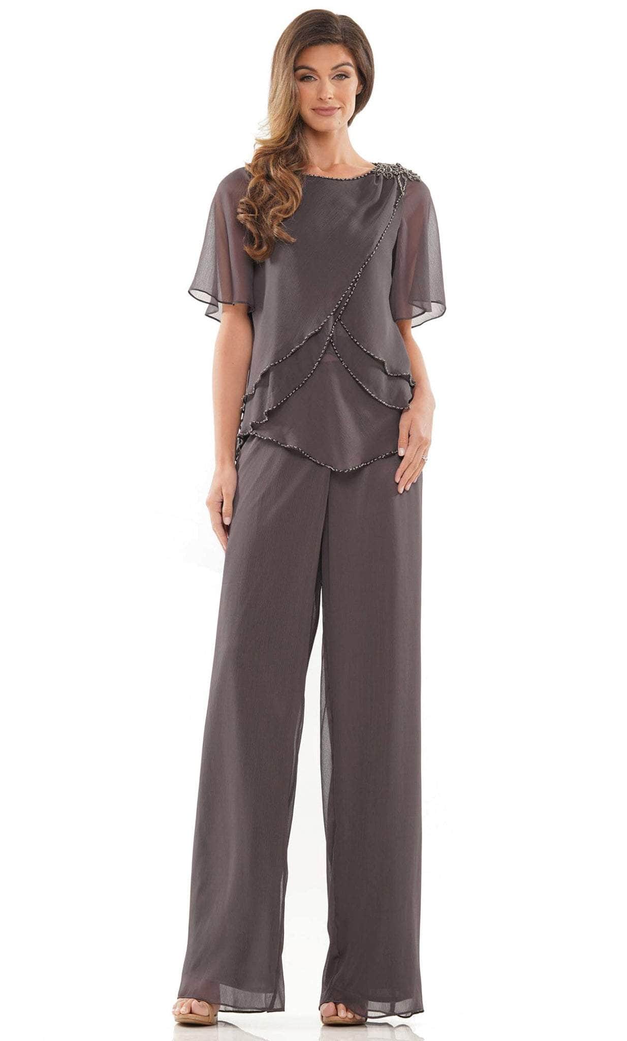 Short Sleeves Bateau Neck Pantsuit